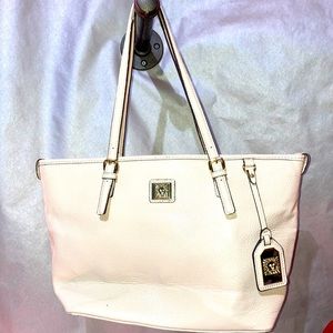 Anne Klein large off white tote